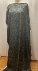 100% Silk Twill Camouflage Dark Olive /Charcoal Green Fabric 1 Yd. Long 48″ Wide