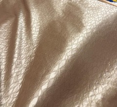 Silk Jacquard Brocade Fabric: Goldfish Beige Leaf Design – 54″ Wide