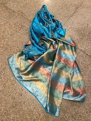 TURQUOISE Chinese Dragon Brocade Jacquard Fabric