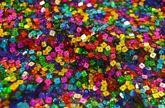 Rainbow Square Sequins Fabric by the yard | Colorful Sequins Fabric | 52″ |