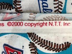 Vintage 2000 MLB Baseball Balls Team Logo Fabric BTHY OOP