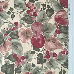 Apples Grapes Leaves Allover Screen Print Scotchgard Mill Creek Fabrics 3+ YDS