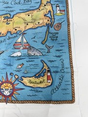 Cape Cod Kid’s Map Organic Cotton Fabric Panel by Quilt-ish Cape Cod 13.25 x 17