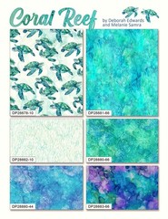 Northcott – Coral Reef – 108″ Full Width Wide Backing – Turquoise/Multi, BTY