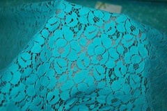 Cotton Nylon Lace woven fabric 58″ Wide beautiful lace Floral soft Minty Green
