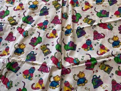 Vintage Jelly Bean Junction CATS DOCTOR NURSE MM Fabric 4 Yards 60″ W USA