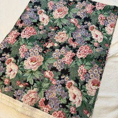 Vintage 1994 Cyrus Clark Rita Floral Fabric 45” x 85” Quilting