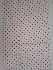 Fabric Remnant Material 60×108″ Fuschia Pink Polka Dot On White Piece Polyester