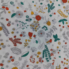 CraftsFabrics 8Pcs Floral Precut Fabric Square Sheets for Quilting, Crafting