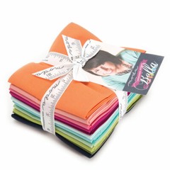 BELLA SOLIDS 12 Designer Select Fat Quarters Quilt Fabric V & Co Bundle by Moda