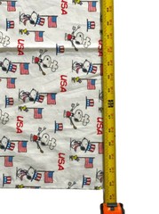 Peanuts Snoopy Patriotic USA Cotton Fabric 1/2 Yard Vintage