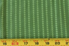 By 1/2 Yd, Green Heart-Stripes on Green Quilt Cotton, Avlyn/Smith/Milligan,P4474