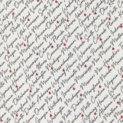 Independence Day By Sweetwater For Moda – Vanilla Text #55721-11