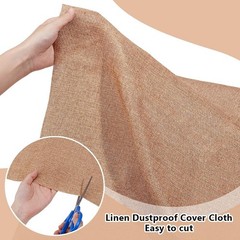 OLYCRAFT 19.7×57.5 Inch Beige Speaker Grill Cloth Linen Speaker Fabric | Dustpro