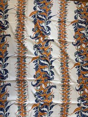 VNTG Tropical Floral Fabric Ladge Piece VibrantHawaiianStale #74
