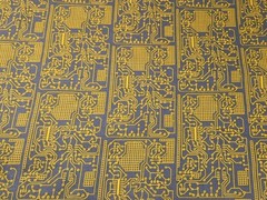 Connecting Threads Fabric Mastermind Jenni Calo 1 Yd Yellow Computer Motherboard