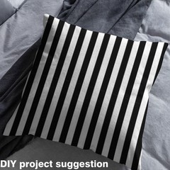 The Yard Black and White Striped Upholstery Fabric, 1 Yard, Multi 521