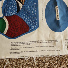 Vintage Cranston Print Works Cut & Sew Panel Mallard Ducks