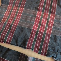 Vintage Grid Pattern Fabric Scraps Cloth Remnant Creative DIY Projects