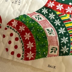 Vintage Spring Mills 2 Christmas Stocking Cut Sew Quilt Fabric Panel 4640