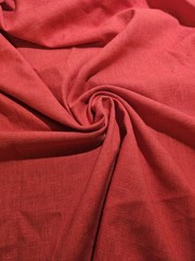 3 Yards Plain Red Woven Fabric Medium Weight 59 Wide Linen Like Material