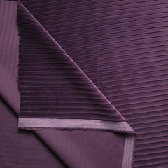 Purple Plum Velvet 56″ By The Yard Heavy Stripe Embossed Upholstery Fabric