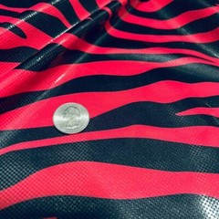 Red Zebra Animal Print 4-Way Stretch Fabric 60″Wide Swimsuit Spandex By The Yard