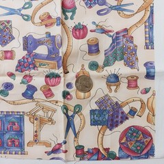 Lot of 2 Sewing Basket by Hoffman International Fabrics Cotton Fat Quarters