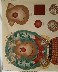 CUT AND SEW FABRIC DOOR PANEL Reggie Reindeer in wreath Christmas DAISY KINGDOM