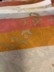 10 Floral silk fabric samples elegant designs High quality