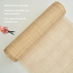 Rattan Cane Webbing Roll 24″ X 84” Square Radio Weave Rattan Fabric for Furnitur
