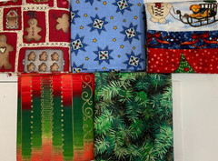 3/8 YARD BUNDLE OF 5 – PACK #6 – CHRISTMAS