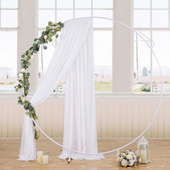 5 Yard White Chiffon Fabric by the Yard, 58 Inch Wide Elegant Sheer Chiffon Fabr