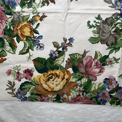 Fabric Stanley King Studios Screen Print Teflon Finish Floral 2 Pieces