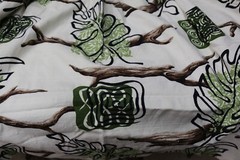 VTG Bark Cloth DRIFTWOOD Material Fabric 2 Drapes Drapery Panels MCM Mid Century