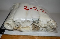 2 Lbs 2.2oz Linen & Cotton Fabric Remnant Strips ** White—Cream—Natural ** 3-5″w