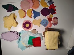 Solid Color Scrap Fabric Small Pieces + Strips Quilting Applique – 1 1/2 Pounds