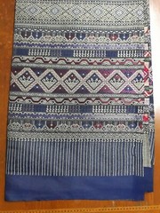 Blue Thai Cotton Silk Fabric Material 69” x 39” Dress Skirts Craft Decorate