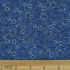 Master FAB -100% Cotton Fabric by The Yard for yard, Spring Flowers Blue
