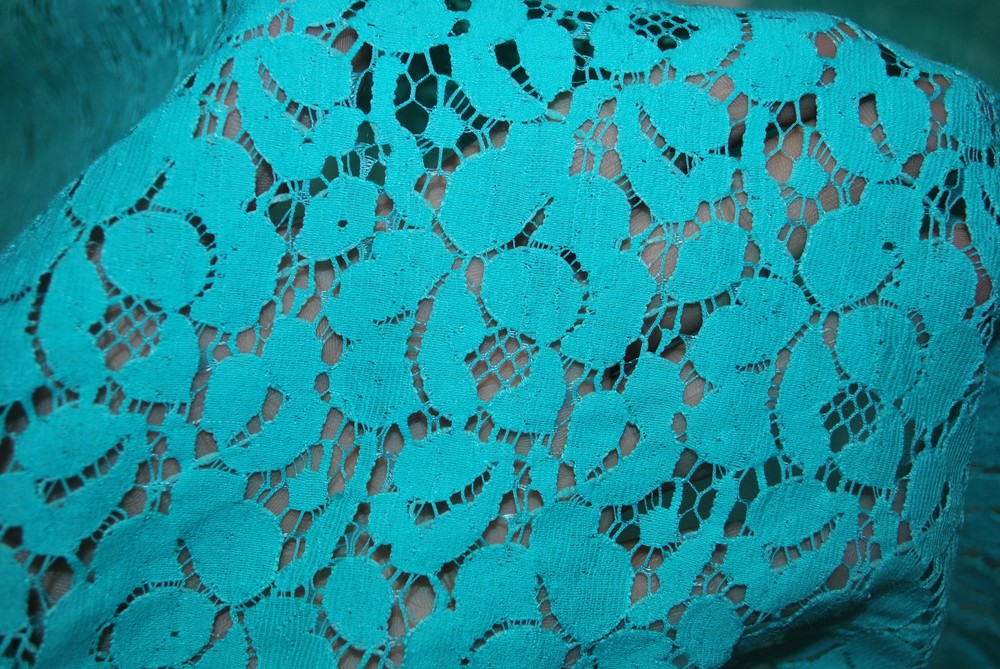 Cotton Nylon Lace woven fabric 58″ Wide beautiful lace Floral soft Minty Green