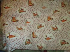 VTG Holly Hobbie Fabric American Greetings Red White Yellow 6 yds x 42 in