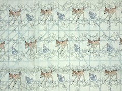 Disney Bambi & Thumper Khaki Fabric 32×44″ Remnant