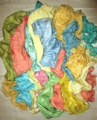 BBI LOT PURE SILK Antique Vintage Sari REMNANT Fabrics 100 GRAMS Pastel Dress