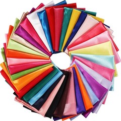 35 Pcs Satin Fat Quarter 35 Solid Color Silky Satin Patchwork Fabric for Bundle