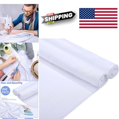 Quality Cotton Muslin Fabric 10 Yards Bleached White for Curtains and Crafts