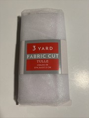 3 Yards White Glitter Tulle 108”x 54” New