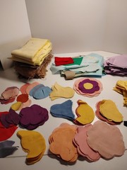 Solid Color Scrap Fabric Small Pieces + Strips Quilting Applique – 1 1/2 Pounds
