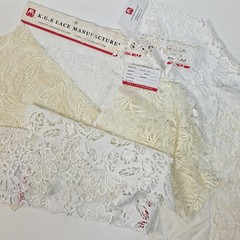 25 Assorted Lace Fabric Samples Lot Floral Guipure Embroidery Craft Sewing