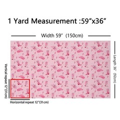Western Cowgirl Fabric by The Yard,Cowgirl Boots Cap Tribal Texas Star Pink S…