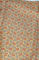 VTG 1930 Repro Ditzy Red & Green Florals on Gold /Mustard BTFE